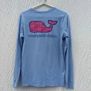 Vineyard Vines Women's Periwinkle Blue Long-Sleeve Lightweight Shirt Size XS